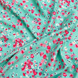Pound A Metre 3 Metres Printed Dressmaking Viscose Fabric – 55" Wide (Turquoise Garden)