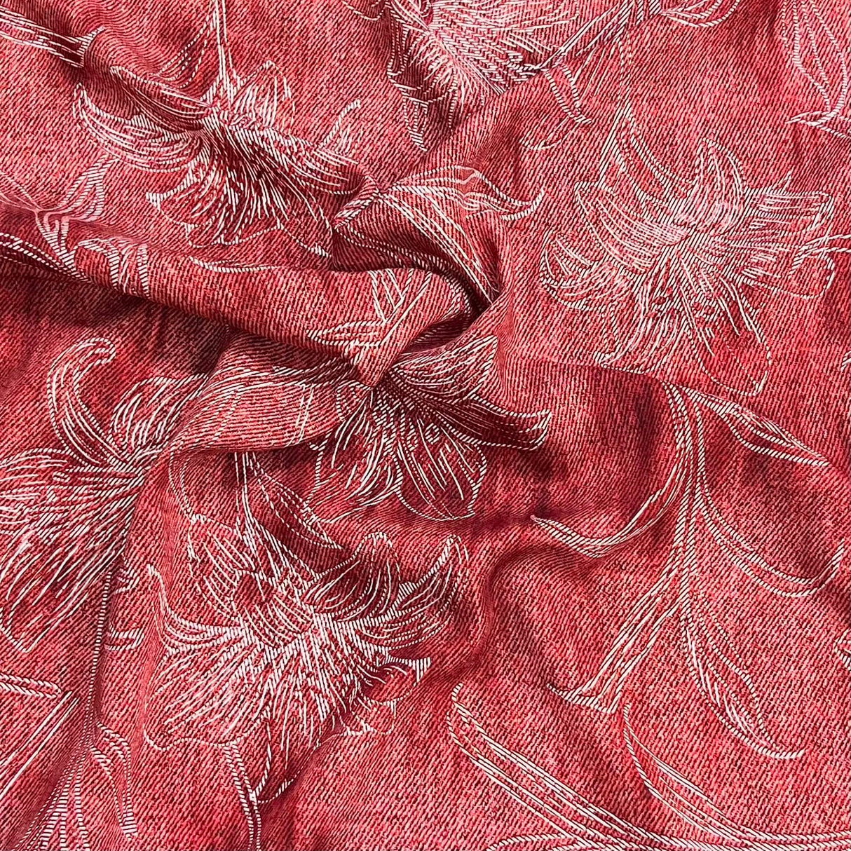 Pound A Metre 3 Metres Printed Dressmaking Viscose Fabric – 55" Wide (Wine)