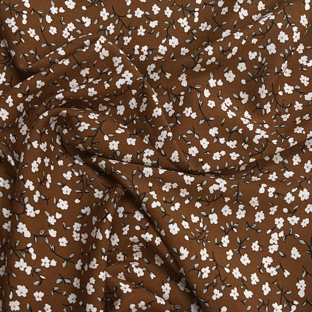 Pound A Metre 3 Metres Printed Dressmaking Viscose Fabric – 55" Wide (Wood)