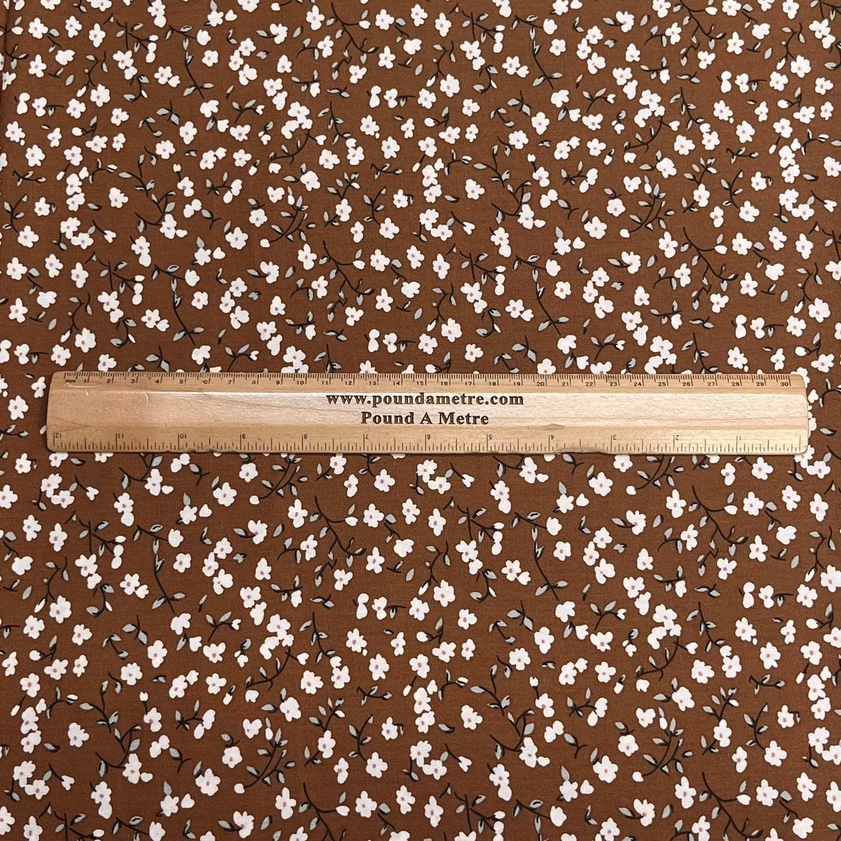 Pound A Metre 3 Metres Printed Dressmaking Viscose Fabric – 55" Wide (Wood)