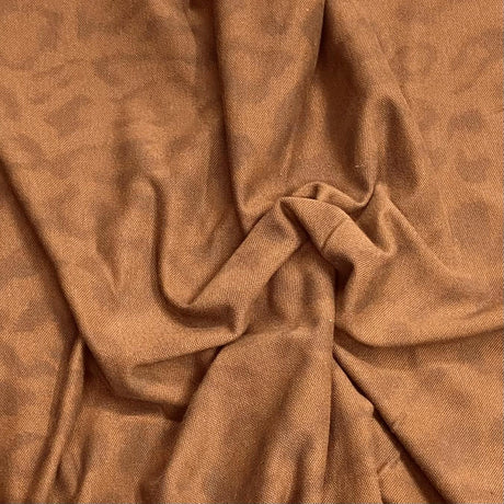 Pound A Metre 3 Metres 3 Metres Printed Looped Backed Terry Jersey 55" Wide (Brown)
