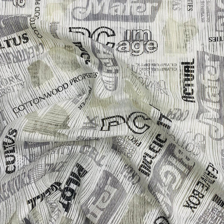 Pound A Metre 3 Metres Printed Pleated Fabric- 55'' Wide (New York)