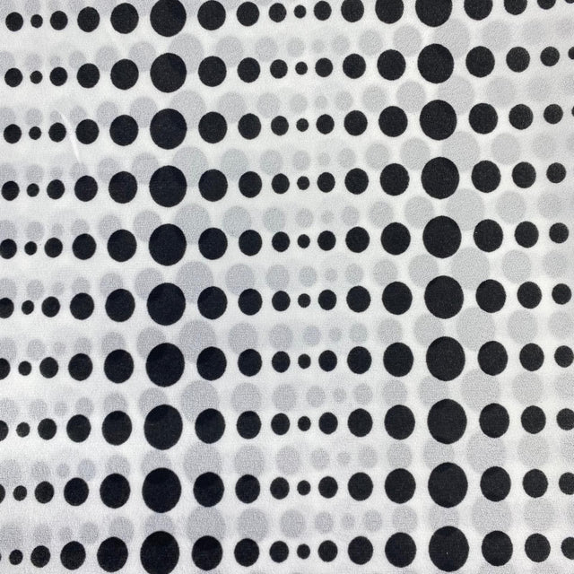 Pound A Metre 3 Metres Printed Polyester Jersey- 55'' Wide (Black & White) (BOGOF)