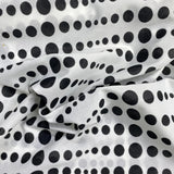 Pound A Metre 3 Metres Printed Polyester Jersey- 55'' Wide (Black & White) (BOGOF)
