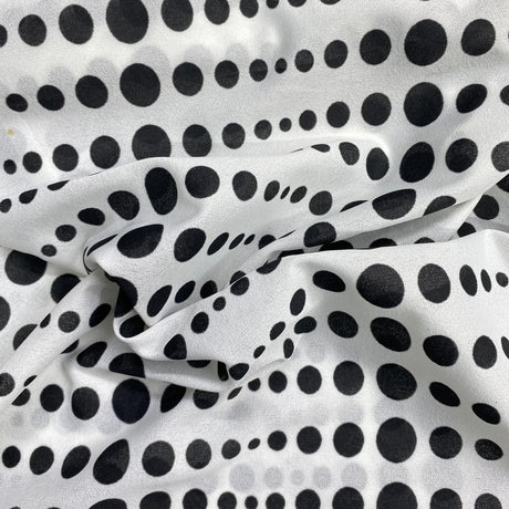 Pound A Metre 3 Metres Printed Polyester Jersey- 55'' Wide (Black & White) (BOGOF)