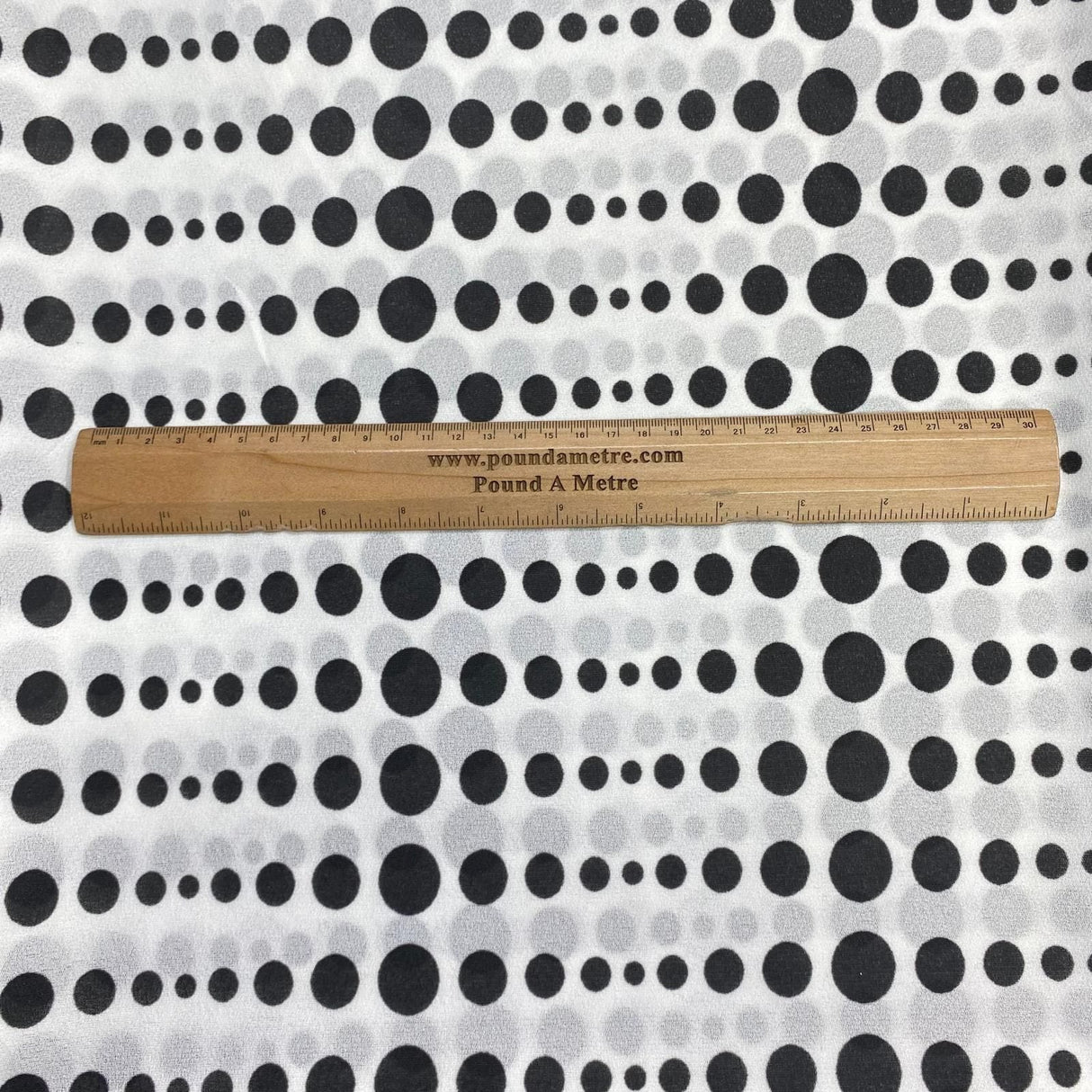 Pound A Metre 3 Metres Printed Polyester Jersey- 55'' Wide (Black & White) (BOGOF)