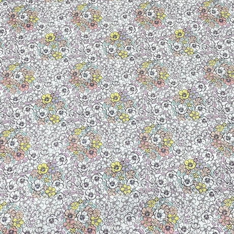 Pound A Metre 3 Metres 3 Metres Printed Poplin Cotton - 60" Wide (Pastel Flowers)
