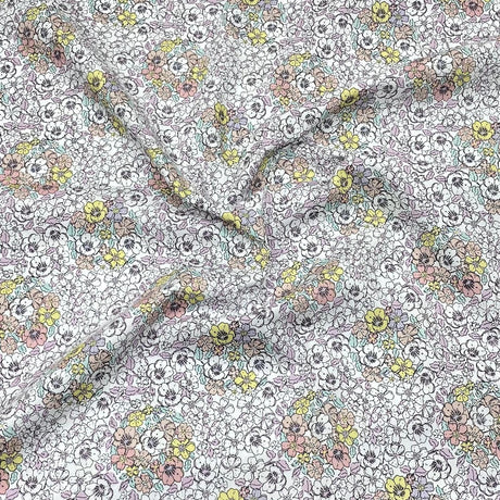Pound A Metre 3 Metres 3 Metres Printed Poplin Cotton - 60" Wide (Pastel Flowers)