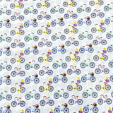 Pound A Metre 3 Metres 3 Metres Printed Poplin Cotton - 60" Wide (White Bike)