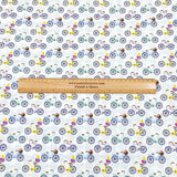 Pound A Metre 3 Metres 3 Metres Printed Poplin Cotton - 60" Wide (White Bike)