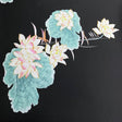 Pound A Metre 3 Metres Printed Silky Satin- 55" Wide (Black Floral) (EOL)