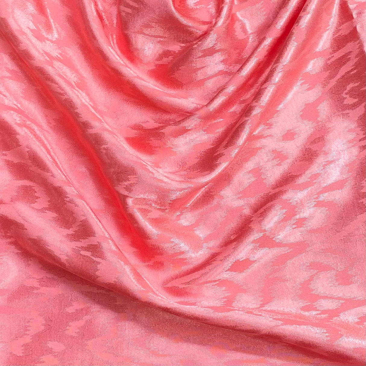 Pound A Metre 3 Metres Printed Silky Satin- 55" Wide (Coral) (EOL)