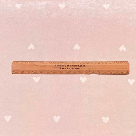 Pound A Metre 3 Metres Printed Silky Satin- 55" Wide (Hearts)