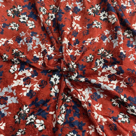 Pound A Metre 3 Metres 3 Metres Printed Spandex Velvet 55" Wide (Red)
