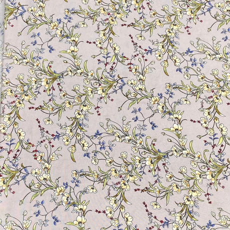 Pound A Metre 3 Metres, Printed Summer Dressmaking Viscose Fabric - 55" Wide (Baby Pink)