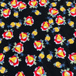 Pound A Metre 3 Metres, Printed Summer Dressmaking Viscose Fabric - 55" Wide (Black Bloom)