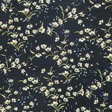 Pound A Metre 3 Metres, Printed Summer Dressmaking Viscose Fabric - 55" Wide (Black Floral)