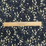 Pound A Metre 3 Metres, Printed Summer Dressmaking Viscose Fabric - 55" Wide (Black Floral)