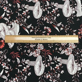 Pound A Metre 3 Metres, Printed Summer Dressmaking Viscose Fabric - 55" Wide (Black)