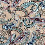 Pound A Metre 3 Metres, Printed Summer Dressmaking Viscose Fabric - 55" Wide (Blush Paisley)