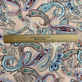Pound A Metre 3 Metres, Printed Summer Dressmaking Viscose Fabric - 55" Wide (Blush Paisley)