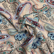 Pound A Metre 3 Metres, Printed Summer Dressmaking Viscose Fabric - 55" Wide (Blush Paisley)