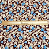 Pound A Metre 3 Metres, Printed Summer Dressmaking Viscose Fabric - 55" Wide (Brown)