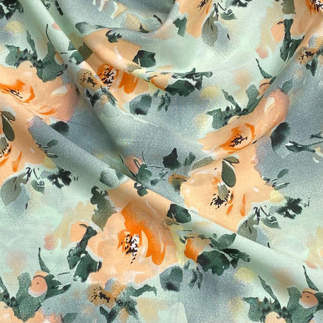 Pound A Metre 3 Metres, Printed Summer Dressmaking Viscose Fabric - 55" Wide (Col1, Num1)