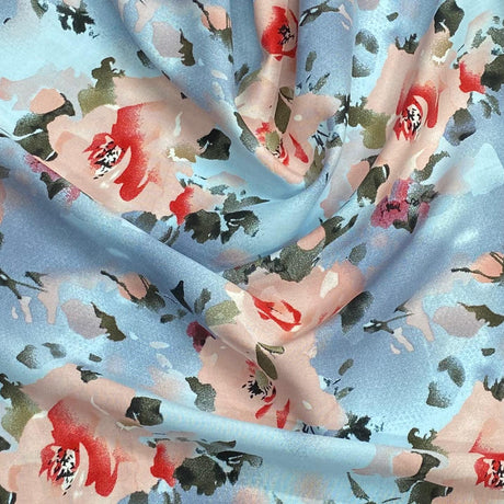 Pound A Metre 3 Metres, Printed Summer Dressmaking Viscose Fabric - 55" Wide (Col1, Num4)