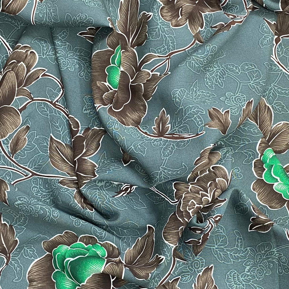 Pound A Metre 3 Metres, Printed Summer Dressmaking Viscose Fabric - 55" Wide (Col3, Num2)