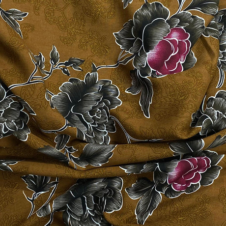 Pound A Metre 3 Metres, Printed Summer Dressmaking Viscose Fabric - 55" Wide (Col3, Num3)