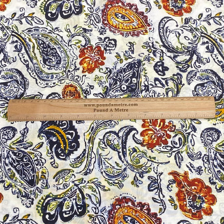 Pound A Metre 3 Metres, Printed Summer Dressmaking Viscose Fabric - 55" Wide (Col4, Num1)