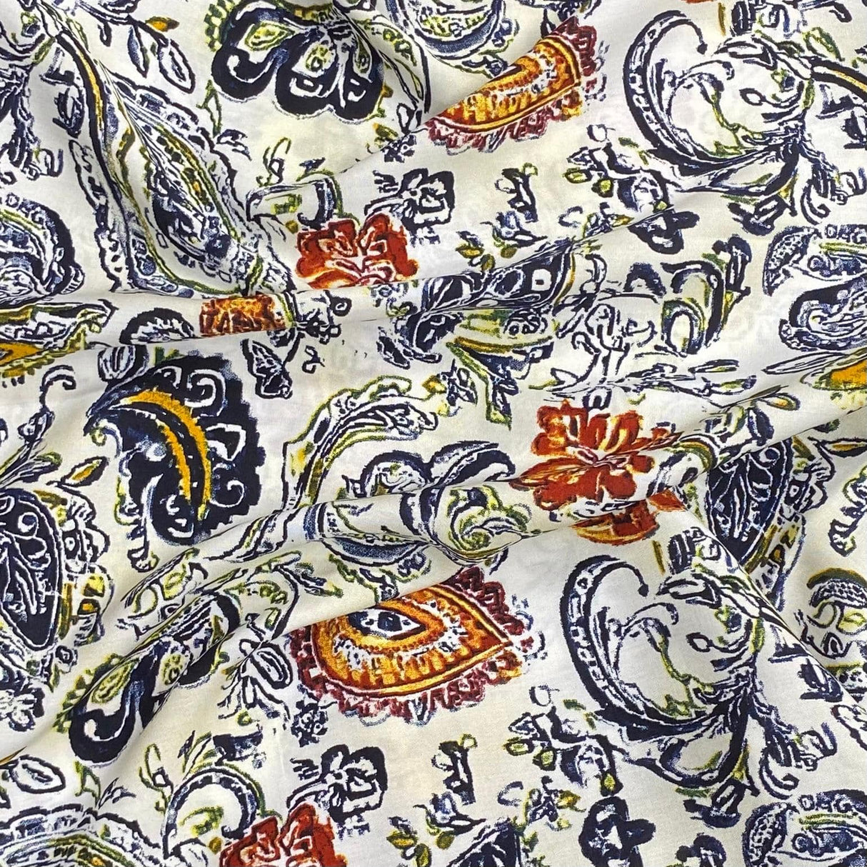 Pound A Metre 3 Metres, Printed Summer Dressmaking Viscose Fabric - 55" Wide (Col4, Num1)
