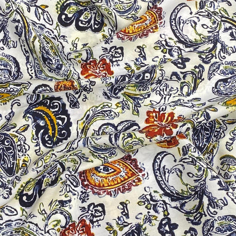 Pound A Metre 3 Metres, Printed Summer Dressmaking Viscose Fabric - 55" Wide (Col4, Num1)