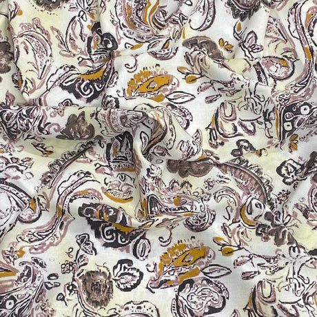 Pound A Metre 3 Metres, Printed Summer Dressmaking Viscose Fabric - 55" Wide (Col4, Num2)