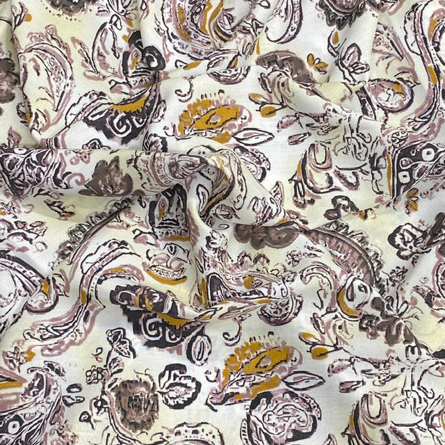 Pound A Metre 3 Metres, Printed Summer Dressmaking Viscose Fabric - 55" Wide (Col4, Num2)