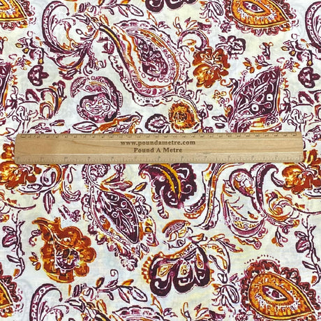 Pound A Metre 3 Metres, Printed Summer Dressmaking Viscose Fabric - 55" Wide (Col4, Num3)