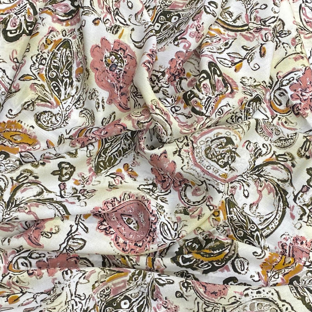 Pound A Metre 3 Metres, Printed Summer Dressmaking Viscose Fabric - 55" Wide (Col4, Num4)