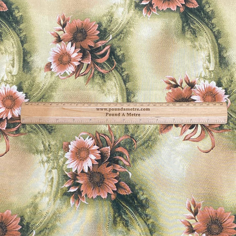 Pound A Metre 3 Metres, Printed Summer Dressmaking Viscose Fabric - 55" Wide (Col5, Num3)