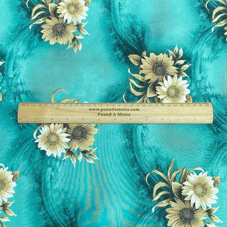 Pound A Metre 3 Metres, Printed Summer Dressmaking Viscose Fabric - 55" Wide (Col5, Num4)