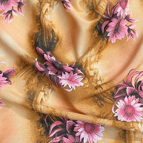 Pound A Metre 3 Metres, Printed Summer Dressmaking Viscose Fabric - 55" Wide (Col5, Num5)