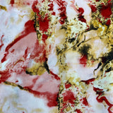 Pound A Metre 3 Metres, Printed Summer Dressmaking Viscose Fabric - 55" Wide (Coral Marble)