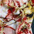 Pound A Metre 3 Metres, Printed Summer Dressmaking Viscose Fabric - 55" Wide (Coral Marble)