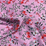Pound A Metre 3 Metres, Printed Summer Dressmaking Viscose Fabric - 55" Wide (Lavender Bloom)