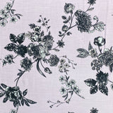 Pound A Metre 3 Metres, Printed Summer Dressmaking Viscose Fabric - 55" Wide (Lilac Noir)