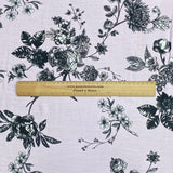 Pound A Metre 3 Metres, Printed Summer Dressmaking Viscose Fabric - 55" Wide (Lilac Noir)
