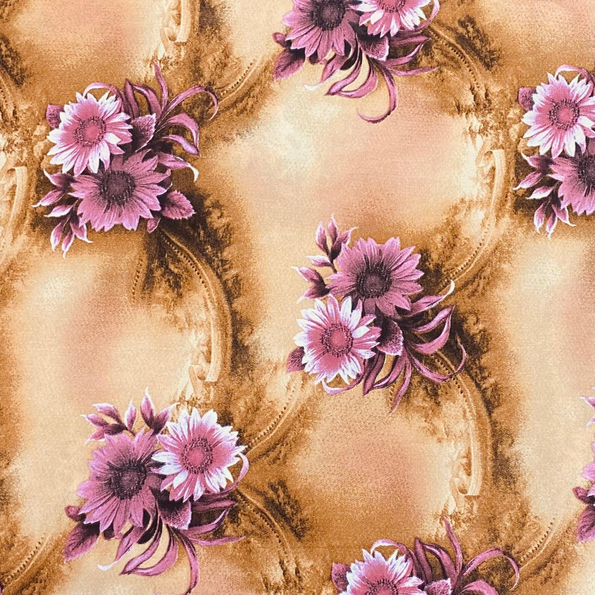 Pound A Metre 3 Metres, Printed Summer Dressmaking Viscose Fabric - 55" Wide (Orange)