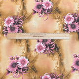 Pound A Metre 3 Metres, Printed Summer Dressmaking Viscose Fabric - 55" Wide (Orange)