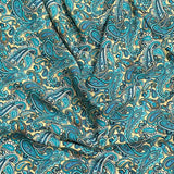 Pound A Metre 3 Metres, Printed Summer Dressmaking Viscose Fabric - 55" Wide (Paisley)