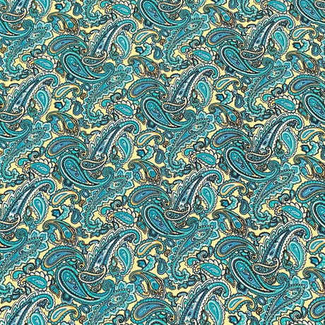 Pound A Metre 3 Metres, Printed Summer Dressmaking Viscose Fabric - 55" Wide (Paisley)